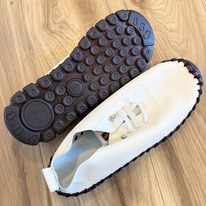 OY Women’s White Fashion Sneakers Stitched Moccasins Size US 8